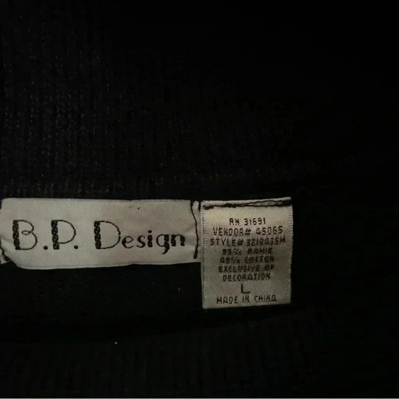 Vintage 90s‎ black pullover knit beaded snowflake sweater L cowl turtle neck EUC - Picture 9 of 9